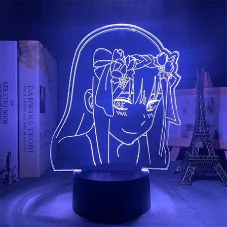 002 Anime Lampa Nattlampa Darling in The FRANXX LED Nattlampa för Barn Flickor Present USB Batteri Ljus med Touchkontroll 7 Färger 3