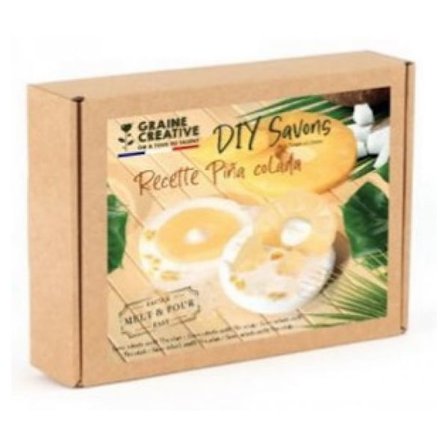 DIY Tvål - Graine Creative - Pina Colada - Ananas - Kokosnöt - Torkade Blommor