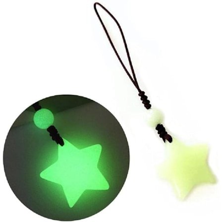 Lysende Stjerne Nøkkelring Mote Håndveske Anheng Unisex Nøkkelring Sjarm Nøkkelring Selvlysende Par Anheng Tilbehør og Nøkkelring Karabinkroker 