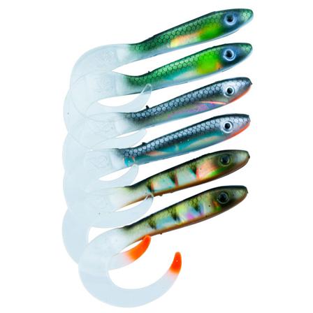 Svartzonker McRubber Tail 11 cm 6-pack Flash