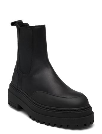 Slfasta New Chelsea Leather Boot B Shoes Chelsea Boots Svart Selected Femme