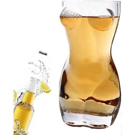 Pintglass Sexy Kvinnekropp Formet - Vin Øl -400/450/700ml, 100% Ny