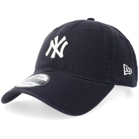 New Era - MLB Blå unconstructed Keps - New York Yankees Washed Script 9TWENTY Navy/White Dad Cap @ Hatstore