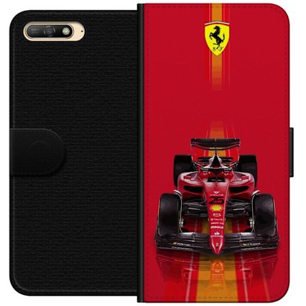 Yhteensopiva Lompakkokotelo Huawei Huawei Y6 (2018) Ferrari Formula 1 -auto ikonisessa punaisessa muotoilussa urheilullisella tarkkuudella