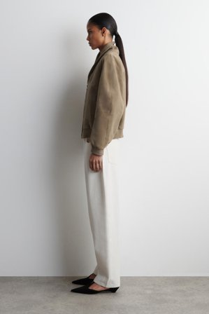 COS Femme Jean Barrel Bay in Blanc