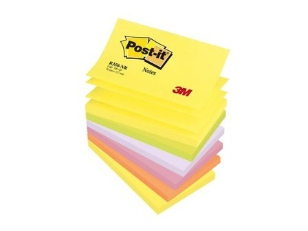 Post-it Notes Z-block 76x127mm neon 6/fp - Lyreco - Kontorsmaterial > Notes och Post-It > Notes - Z-block