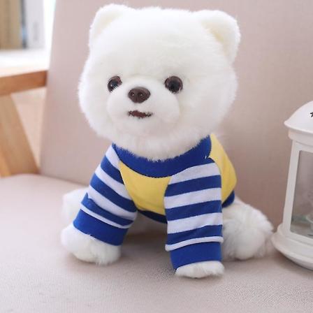 25 cm Söt Simulering Pomeranian Plyschleksaker Fyllda Mjuka Naturtrogna Hund Djurdockor För Barn Barn Flickor Härliga julklappar