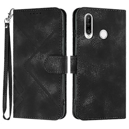 Huawei P30 Lite Læder Magnetisk Flip Cover Kompatibelt Cover [DB]