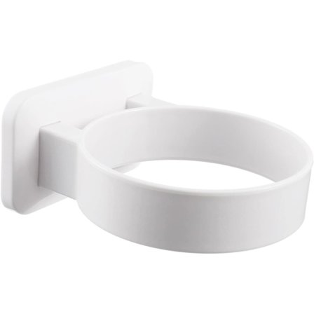 Badeværelsesbeslag, rund, hvid