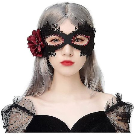 Maskerade maske venetianske masker Blomster halvansigtsmasker Kostumetilbehør til dansefester Karneval balbal Halloween fastelavn