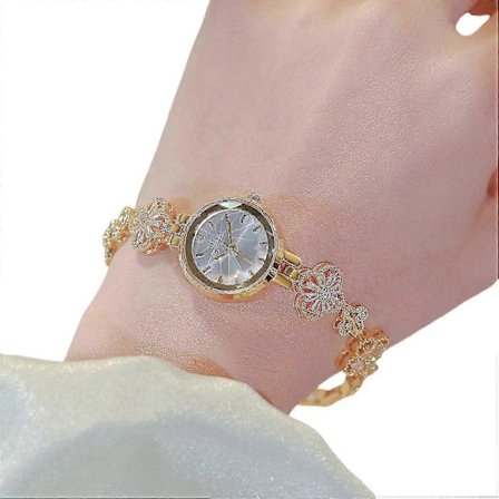 BS Bee Sister FA1676 Luksuriøst Dameur Kløver Lykke Zirkon Ur Til Kæreste Guld