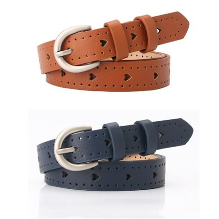 2 Dame Belte Casual Allsidig Hullbelte Dame Fin Deko