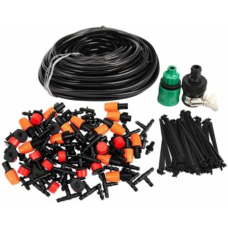 Automaattinen kastelujärjestelmä tippukastelujärjestelmällä, 25M puutarhakastelujärjestelmä, automaattinen kastelusetti säädettävällä 