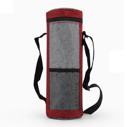 Isolerad termosmuggset Varmvattenflaska Skyddande lock Outdoor picknick Resväska Färskhållande muggväska, Kapacitet:1.1 - 2L Rödvin