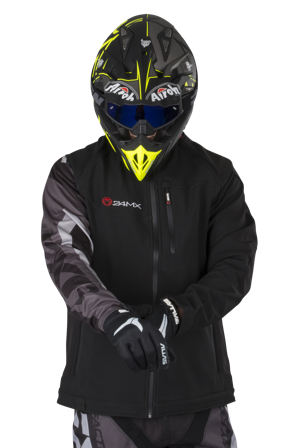 24MX Team Softshell-Jacka Med Avtagbara Ärmar Svart L