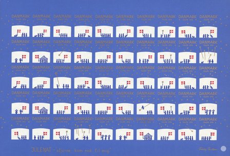 Danmark - julmärkeark 1976 - Utakket - Ufoldet
