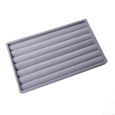 Velvet Smykkeskrin Multi Rum Øreringeholder Stabelbar Displayplade