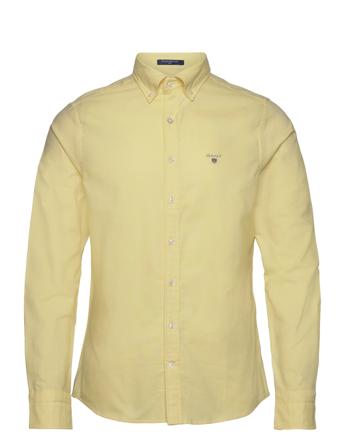 Slim Oxford Shirt Bd Skjorte Uformell Gul GANT*Betinget Tilbud