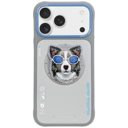 Nimmy Glasses Cool Dog MagSafe-etui for iPhone 17 Pro - Grå