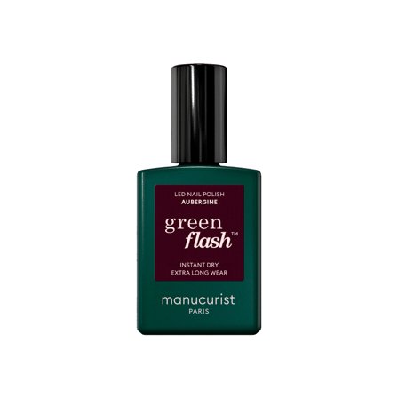 Manucurist GREEN FLASH - Smalto Semipermanente Aubergine 15ml - Smalto Gel e semipermanente