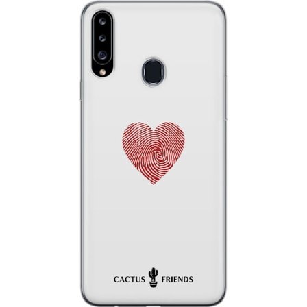 Kompatibel Mobilcover til Samsung Samsung Galaxy A20s Cactus and Friends - Fingerprint Love