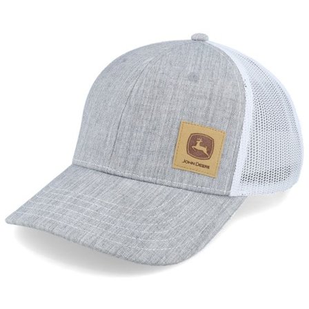 John Deere - Grå trucker Keps - Twill/Mesh Sueded Logo Cap Heather Grey/White Trucker @ Hatstore