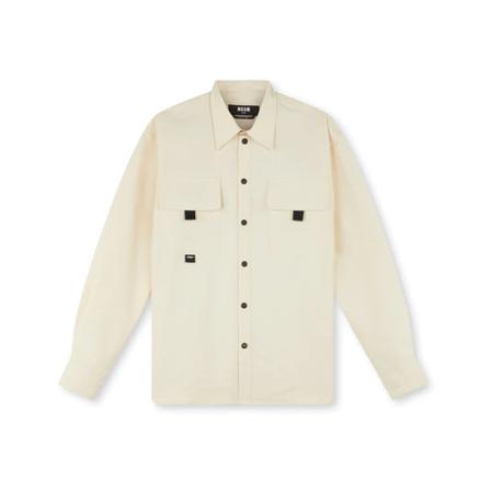 Msgm - Jeansjackor - Beige - Herr - Storlek: L, Herr, Storlek: L
