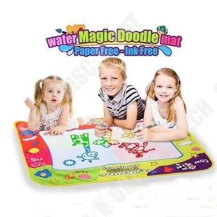 Tegneunderlag - TD - Doodle Mat - 80x60 cm - 4 farver - 3 penne - Uddannelsesmæssig