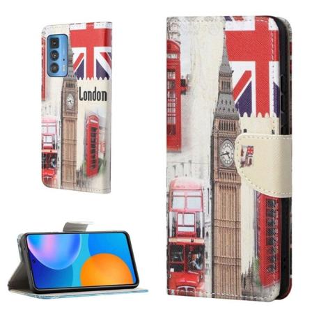 Wonderland Motorola Edge 20 Pro Flip Etui - London Tårn Multicolor
