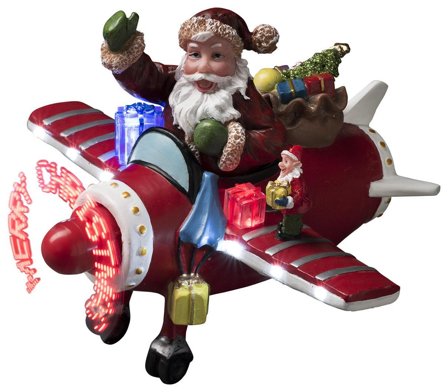 Konstsmide 4200-000 Dekorationsbelysning fiberoptiskt flygplan, tomte, Belysning