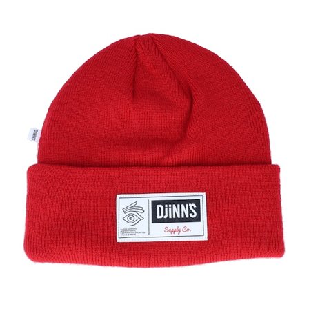 Djinns - Red cuff Beanie - Big Label Red Cuff @ Hatstore