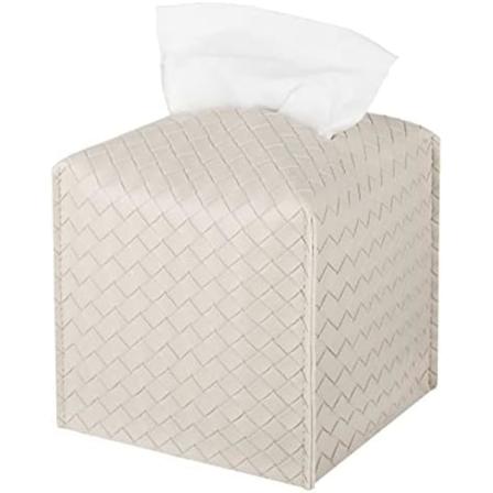 Kudoksen kotelo PU-nahasta, neli m inen kasvopaperikotelo, paperinj rjest j , annostelija kylpyhuoneeseen, p yd lle