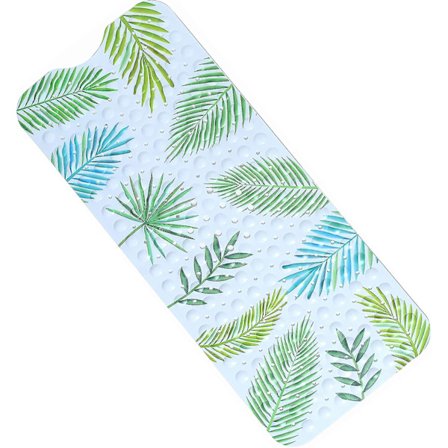 HK Barnes Badekarsmatte med Tegneserie Ekstra Lang Sklisikker Sugekopper Dusj Badekarmatte (Havfisk) (4-dw)(FQ)