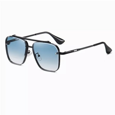 Nya Gradient Solglasögon för Män Mode Metall Stor Båge Solglasögon Märkesdesign Lyx Lunette De Soleil Homme UV400