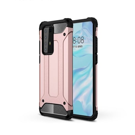 Huawei P40 Pro - Hybrid Armor Skal - Roséguld