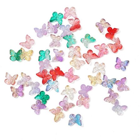 Butterfly Charms Gradient Riippuvat Koristeet Lasi Crystal Charms