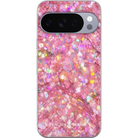 Yhteensopiva Puhelinkuori Google Google Pixel 10 Pro XL Cactus and Friends – PinkGlitter