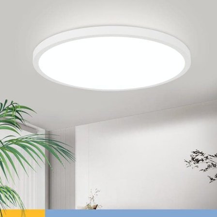LED Taklampa 24W 30cm IP44 – Vit Rund Plafond för Kök, Badrum, Barnrum