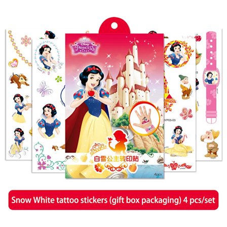 Disney Anime Frozen Mickey Mouse Sofia Barn Temporära Kroppskonst Tatuering Klistermärken Vattentät Transfertryck Klistermärken Presentförpackning