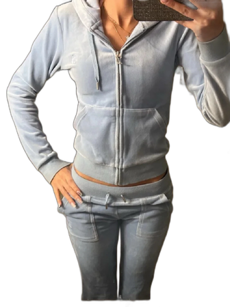 Ljusblå juicy couture byxor