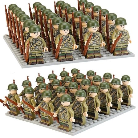 24 sotilasta sotilaslohko, sotilaat tiililelut US Army