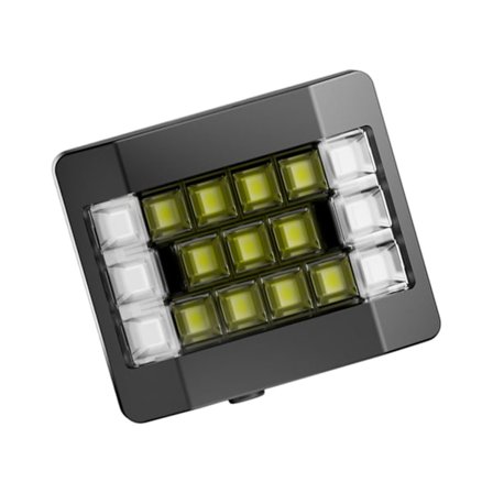 LED Auto Defense Ficklampa Uppladdningsbar 6 Ljuslägen ABS Vattentät Clip On