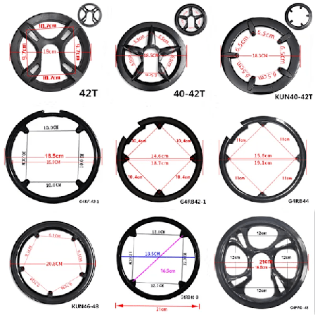 Sykkel Kranksett Tilbehør Plast Kjedekransdeksel Kjedebeskytter Ring Kranksett Beskyttende Kjedekransdeksel