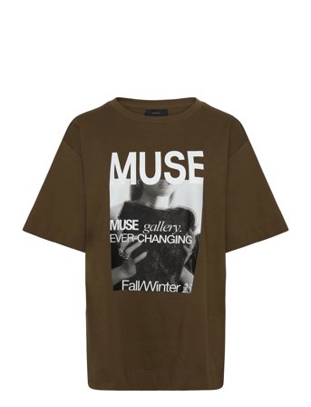 Cmmuse-Tee Is An Over D T-Shirt In A Premium Material With A Rounded Neckline Brown Copenhagen Muse