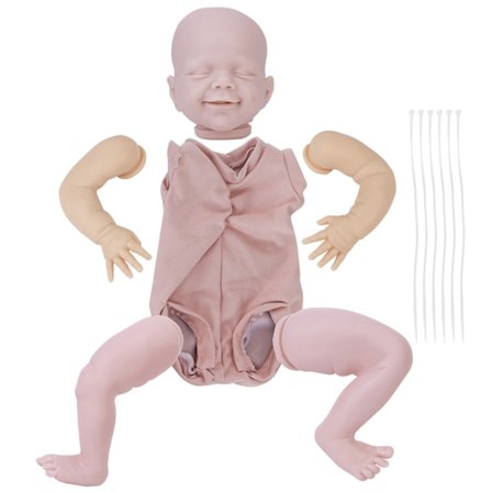 Silikon Reborn Docka Kit DIY Spädbarnsform Tom Dockmodell med Kläder Kropp 22 Tum Tom