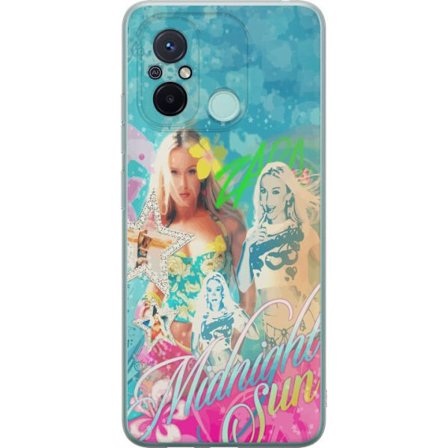 Yhteensopiva Puhelinkuori Xiaomi Redmi 12C Seikkailumaailma Steve, Creeper ja eläimillä värikkäässä palikkagrafiikassa