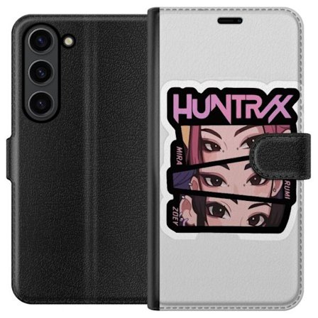 Yhteensopiva Lompakkokotelo Samsung Galaxy S24+ K-pop-inspiroitunut futuristinen tyttöryhmä neonvaloissa ja kosminen sci-fi-kohtaus