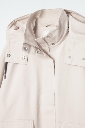 COS Femme Veste À Capuche Workwear En Coton in Beige