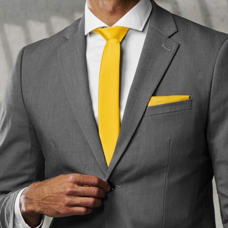 Canary Yellow 6cm Basic Tie for Men - Skinny ties