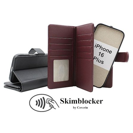 Skimblocker iPhone 16 Plus XL Magnet Plånboksfodral